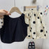 Summer Children's Set Girls Floret Shirt Polka Dot Skirt