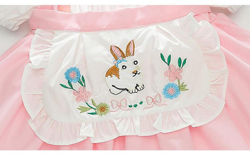 Girls Summer Dress Princess Dress 2022 New Summer Girl Foreign Style Unkempt Dress