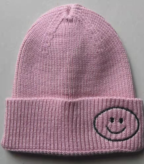 Embroidered wool smiling face hat 12.59-18.89 inches