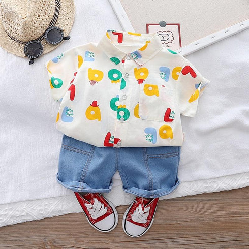 Children's Wear Boys' Summer Shirt Set