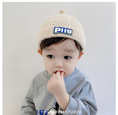 Autumn and winter simple pacifier wool cap 17.7-19.6 inches