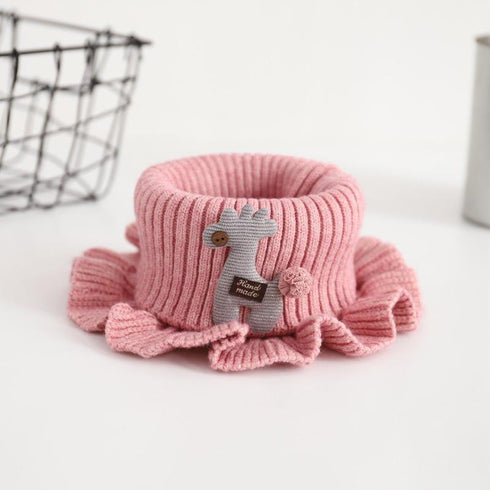 Children's Knitted Giraffe Decal Scarf