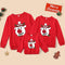 A family of three antlers Christmas snowman coat parent-child series