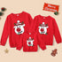 A family of three antlers Christmas snowman coat parent-child series