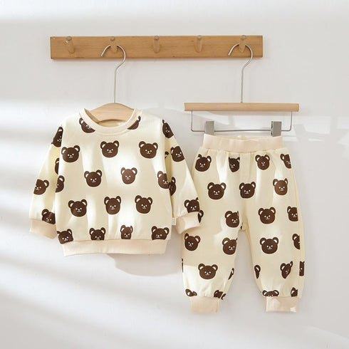 Baby Bear Cartoon Wear Two-Piece Set