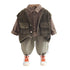Spring and Autumn Boys Three-Piece Shirt Long Sleeve Set