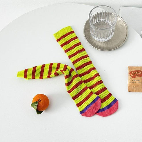 Striped leggings socks for children