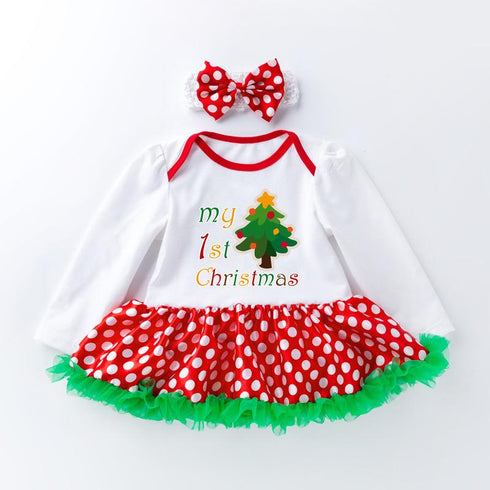 Christmas Baby Long Sleeve Ha Dress Jacket Climbing Dress Infant Festival Suit