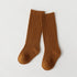 Multicolor children's socks double needle vertical stripes middle stockings baby socks solid color sports socks