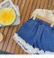 Western Style Lace Shorts Girls Casual Denim Hot Pants