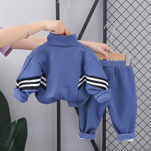 Children's baseball suit cardigan two-piece set