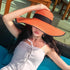 Summer women's seaside sun hat Circumference21.7-23.6 inch(55-60cm)