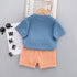 Summer Boys Short Sleeve Shorts Two-Piece Set