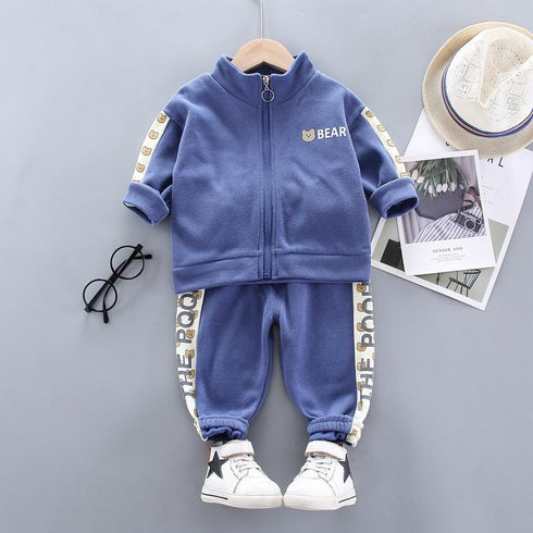 Spring and Autumn Boys Leisure Sports Suit Two-Piece Set