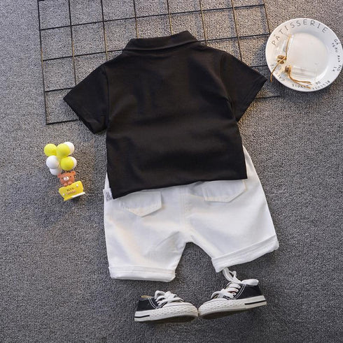 Summer children's short sleeve pants two-piece set