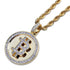 Gold-plated micro-inlaid zircon men's hip-hop necklace pendant