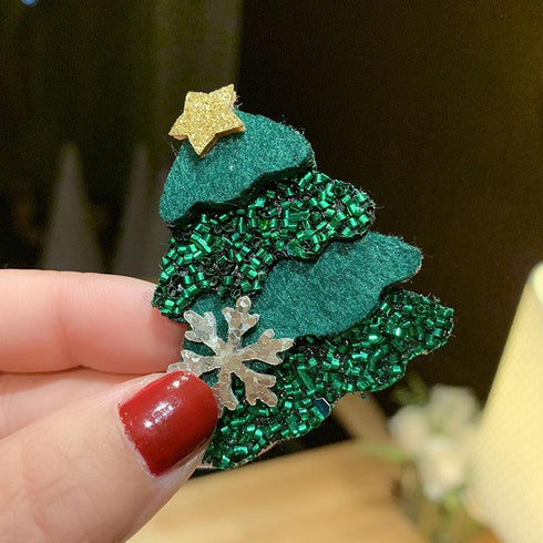 Christmas cartoon brooch