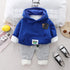 Autumn and winter boys plus velvet hooded sweater suit two-piece set