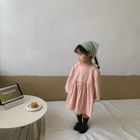 Spring and autumn children's corduroy skirt simple baby princess skirt