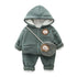 Boys plus velvet hooded suit fall/winter two-piece set