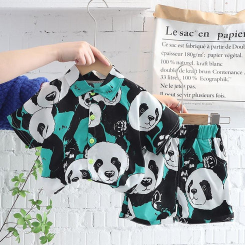 Boys short sleeve summer suit two-piece set