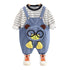 Boys' Spring and Autumn Long Sleeve Straps Set