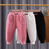 Winter children's pants plus velvet sports pants
