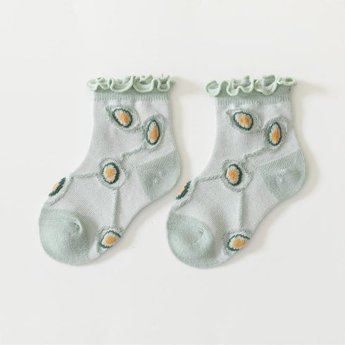 Children's Cartoon Fruit Crimped Socks