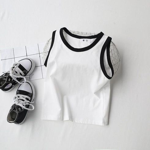 Summer children's vest camisole solid cotton bottoming shirt children's vest