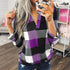 Spring and Autumn Shirt Women's Plaid Medium Long Sleeve Top