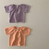 Flying Sleeve T-shirt Summer Thin Cotton T-shirt Baby Solid Top