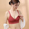 Modal silk gathers thin breast-feeding bra without steel ring