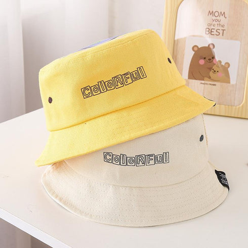 Children's Thin Smiley Fisherman Hat in Spring and Autumn, Circumference 18-20 in