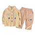 Boy's Spring and Autumn Shirt Two-Piece Set