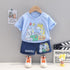 Boys summer short sleeve sports two-piece set
