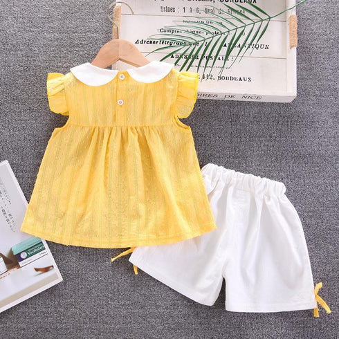 Girl's Short Sleeve Set Two-Piece Set