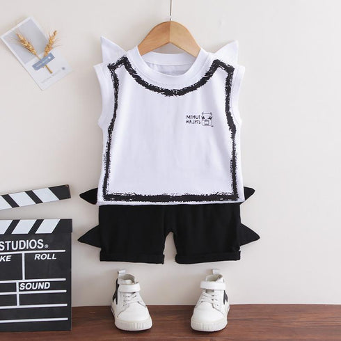 Boys summer suit vest two-piece set