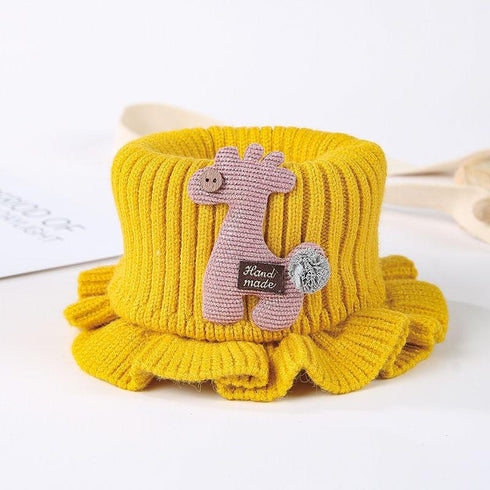Children's Knitted Giraffe Decal Scarf