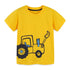 Summer boys excavator printed short sleeves