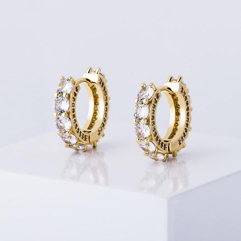 Ring Earrings Zircon Hip Hop Earrings