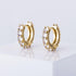 Ring Earrings Zircon Hip Hop Earrings
