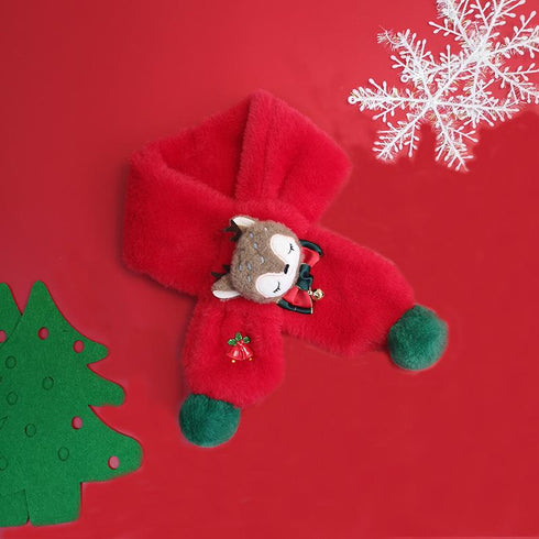 Children's Set of Christmas Scarf, Gloves and Beanie