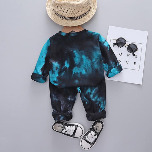 Boys' Spring and Autumn Dress Set Sports Two-Piece Set