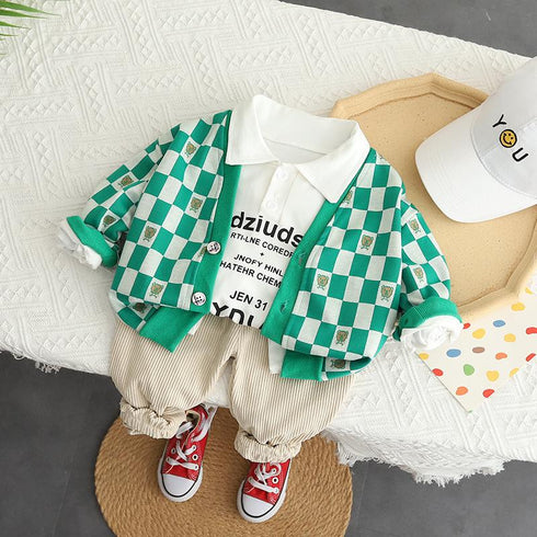 Spring and Autumn Boys Casual Shirt Set of Three