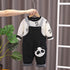Spring and Autumn Boys Leisure Straps Two-Piece Set