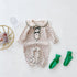 Lapel Floral Bow Long Sleeve Hak Creeper