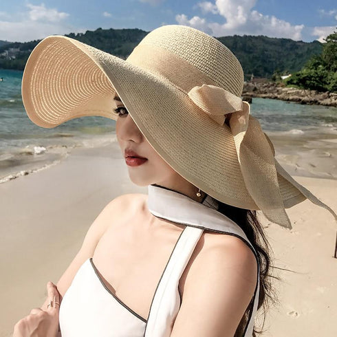 Summer women's seaside sun hat Circumference21.7-23.6 inch(55-60cm)