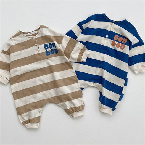 Baby's striped creeper baby jumpsuit