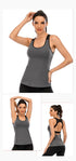 Two-in-one long Yoga Vest Hollow Back Vest Soft Slim Yoga Suit