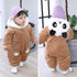 Autumn and winter panda baby jumpsuit thickened newborn jumpsuit